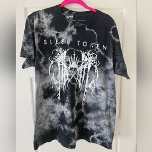 Sleep Token Black and Gray Tie-Dye Band T-Shirt